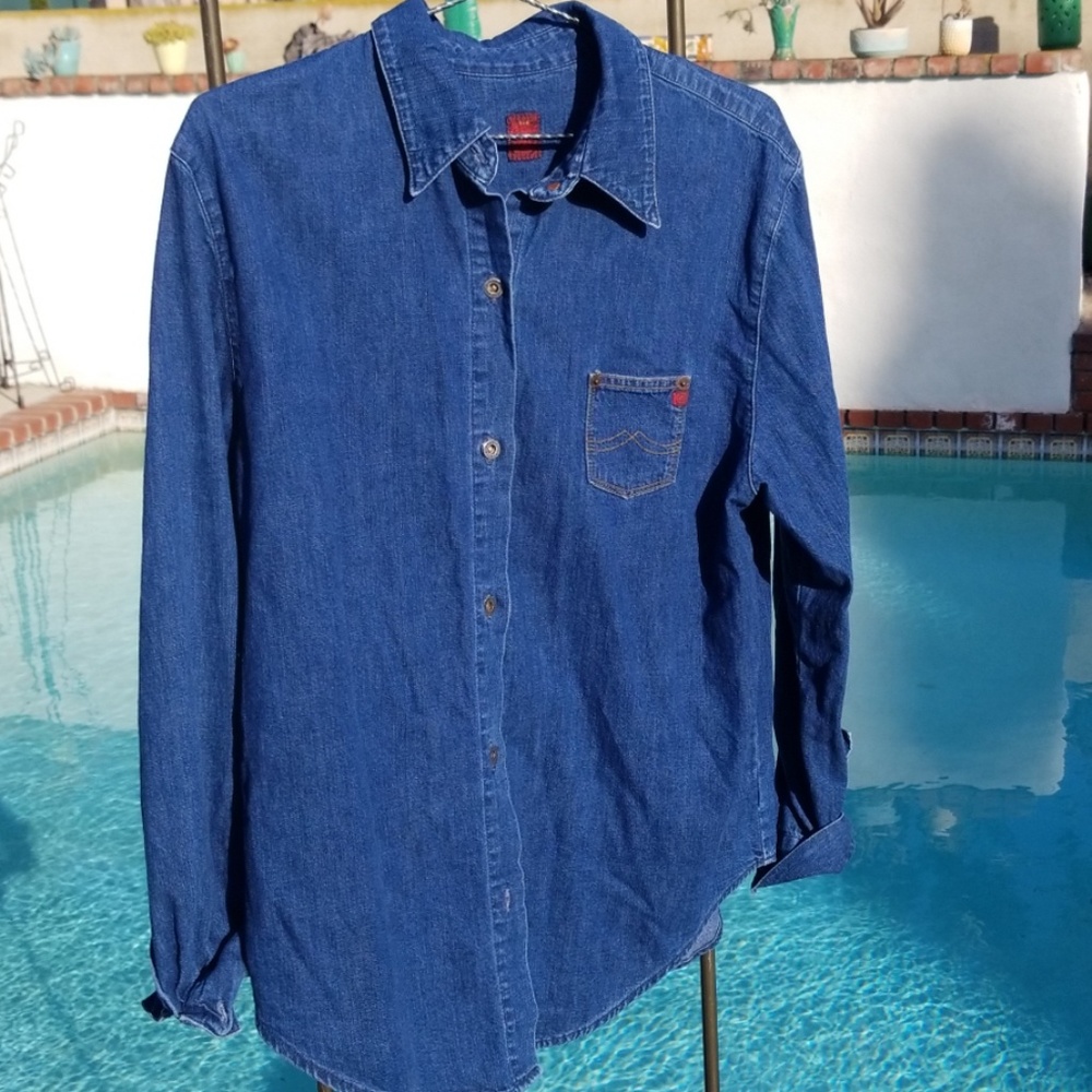 A. Gold E. Dark Denim Shirt